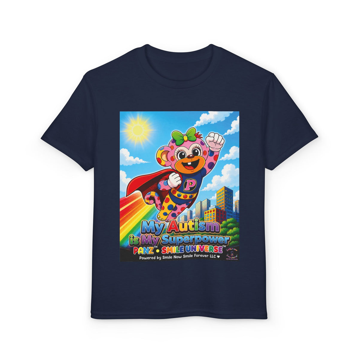 Panz™ Youth DryBlend® T-Shirt – "My Autism is My Superpower" Graphic | Smile Universe Collection