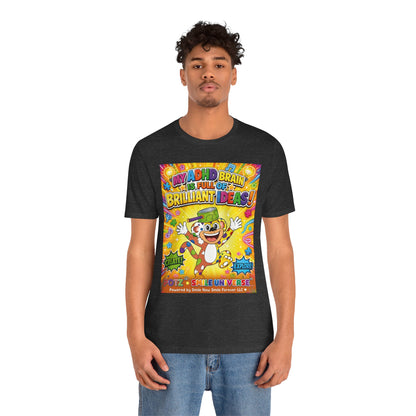 Potz™ Unisex Jersey Short Sleeve Tee – "My ADHD Brain is Full of Brilliant Ideas!" Graphic Tee | Smile Universe Collection