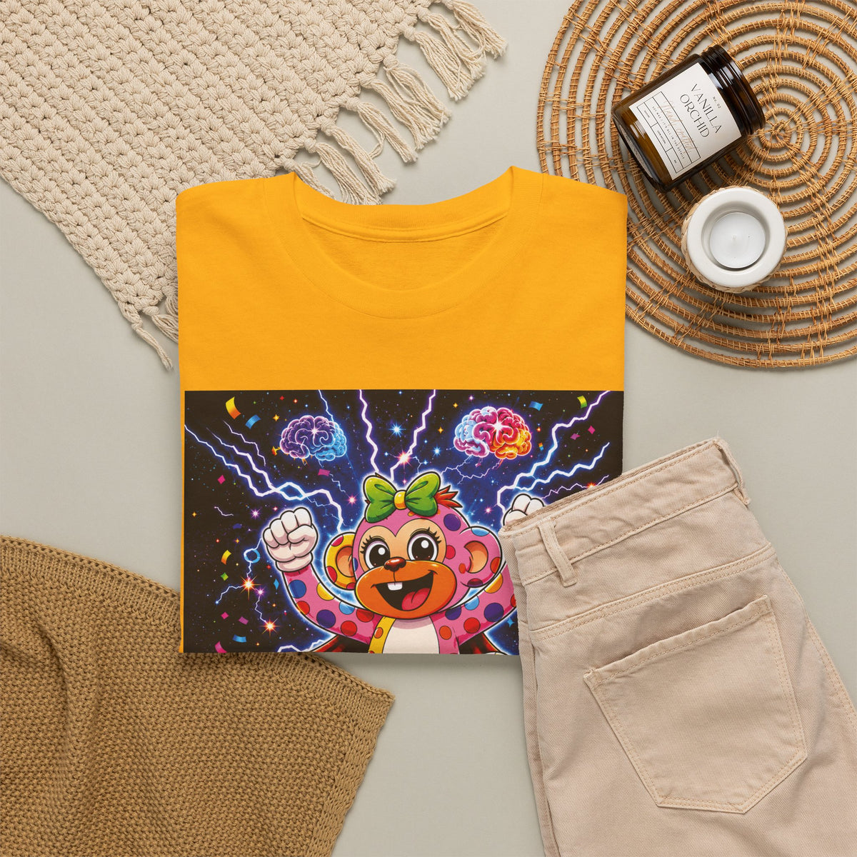 Panz™ Unisex Heavy Cotton™ Tee For Adult – "My Energy is Powerful" Graphic Tee | Smile Universe Collection