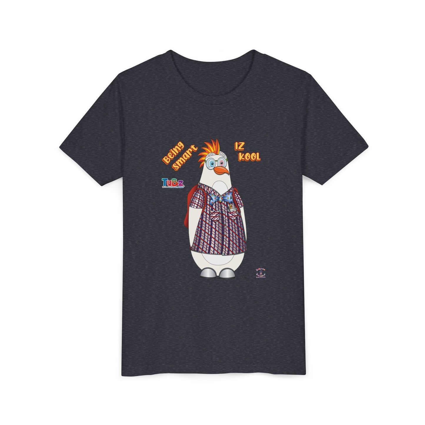 TuBz™ "Being Smart Iz Kool" Youth Graphic T-Shirt - Educational Kids Tee | TuBz4Kidz