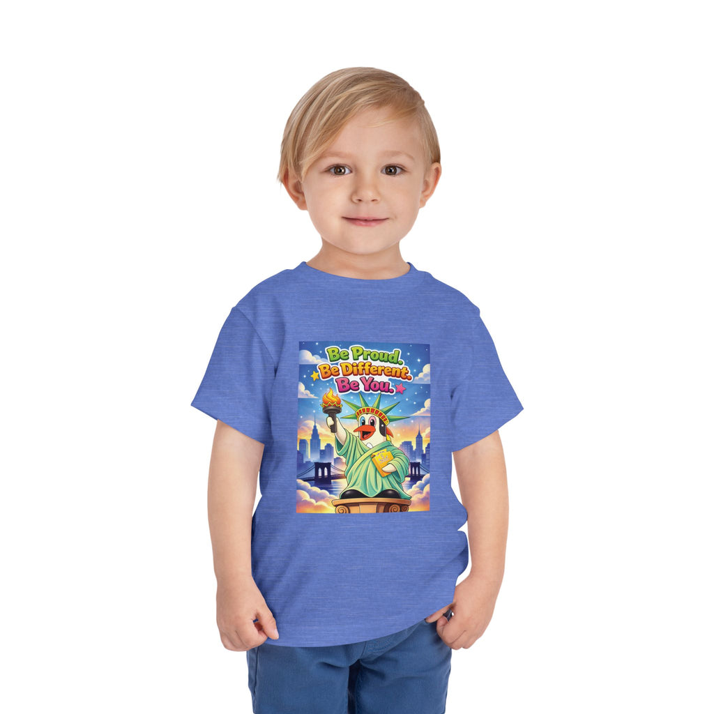 TuBz™ "Be Proud. Be Different. Be You." Toddler T- Shirt - Inspirational Kids Tee