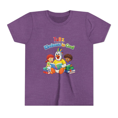 TuBz™ "Kindness Is Cool" Kids T-Shirt - Positive Message Graphic Tee | Smile Universe TuBz4Kidz