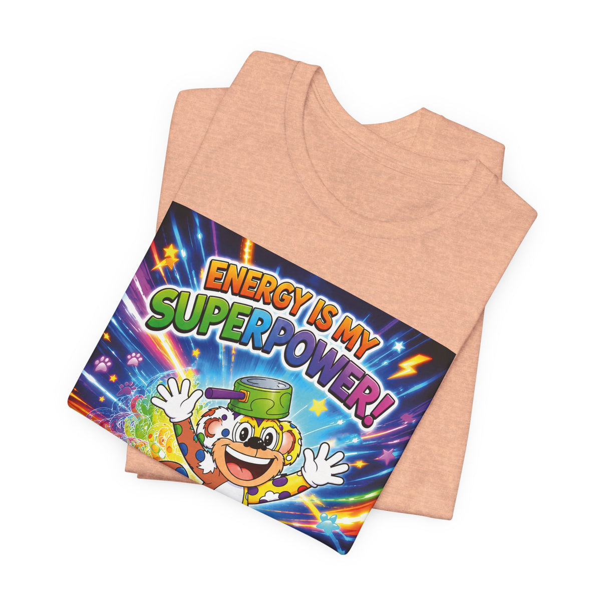 Potz™ Unisex Jersey Short Sleeve Tee – "Energy is My Superpower!" Graphic Tee | Smile Universe Collection
