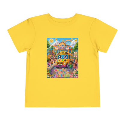 Lani™ Toddler Short Sleeve Tee – "Where Being Different is CELEBRATED!" Graphic Shirt