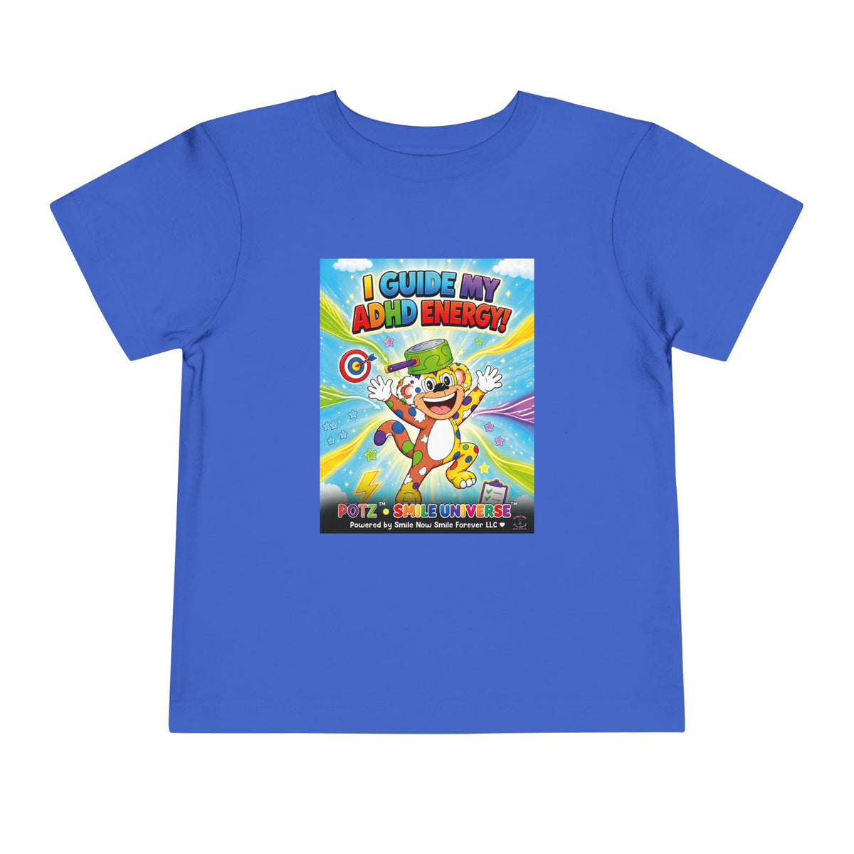 Potz™ Toddler Short Sleeve Tee – "I Guide My ADHD Energy!" Graphic Tee | Smile Universe Collection