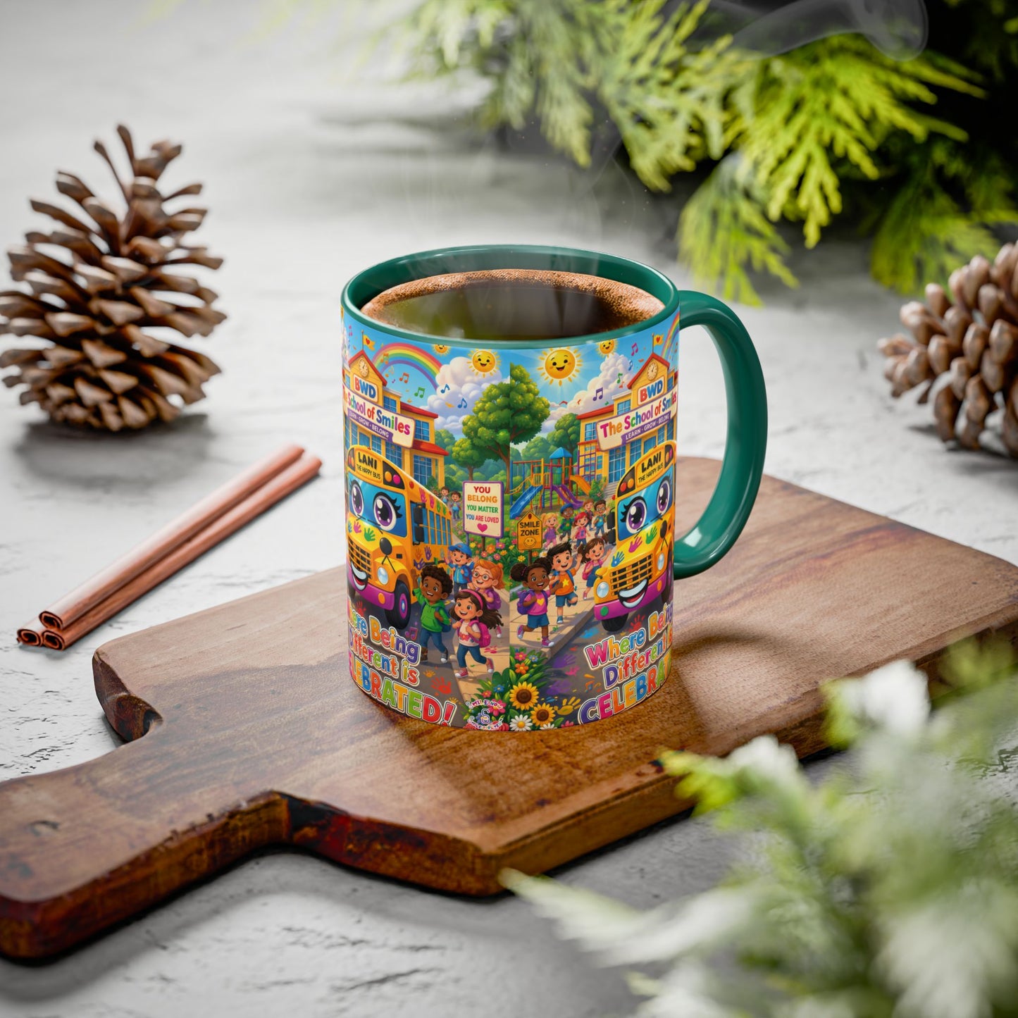 Lani™ Colorful Mug (11oz & 15oz) – "Where Being Different is CELEBRATED!" Graphic