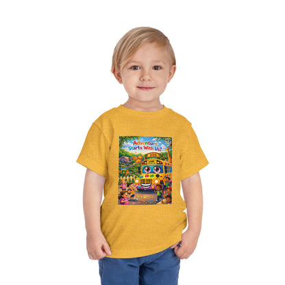 Lani™ Toddler Short Sleeve Tee – "Adventure Starts With Us!" Graphic