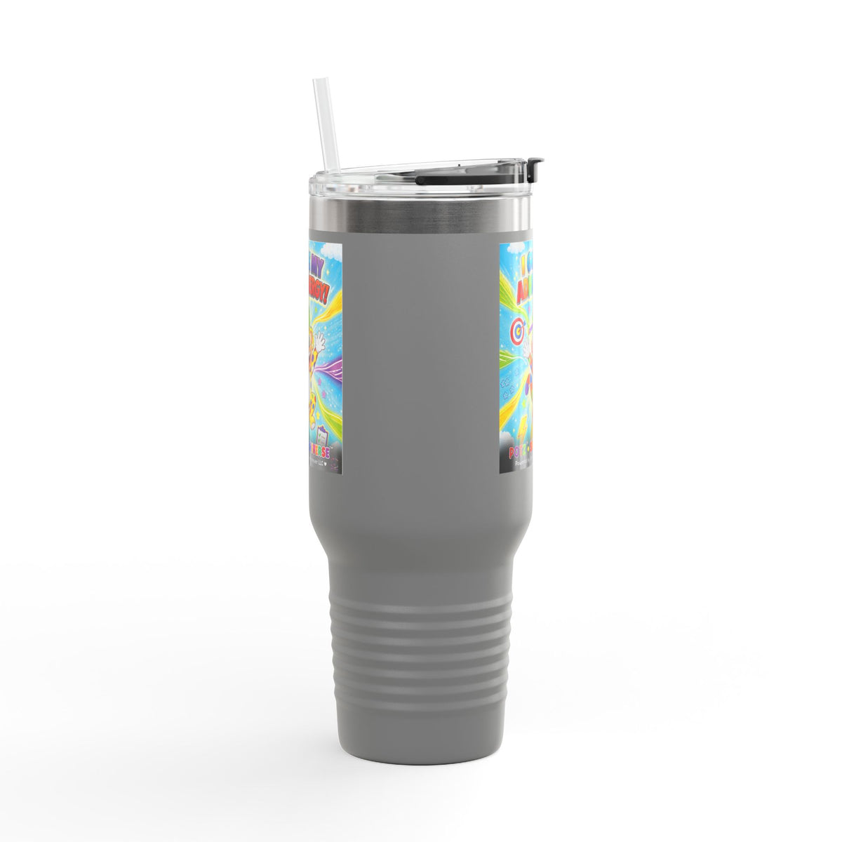 Potz™ Insulated Travel Mug 40oz – "I Guide My ADHD Energy!" Graphic Tumbler | Smile Universe Collection