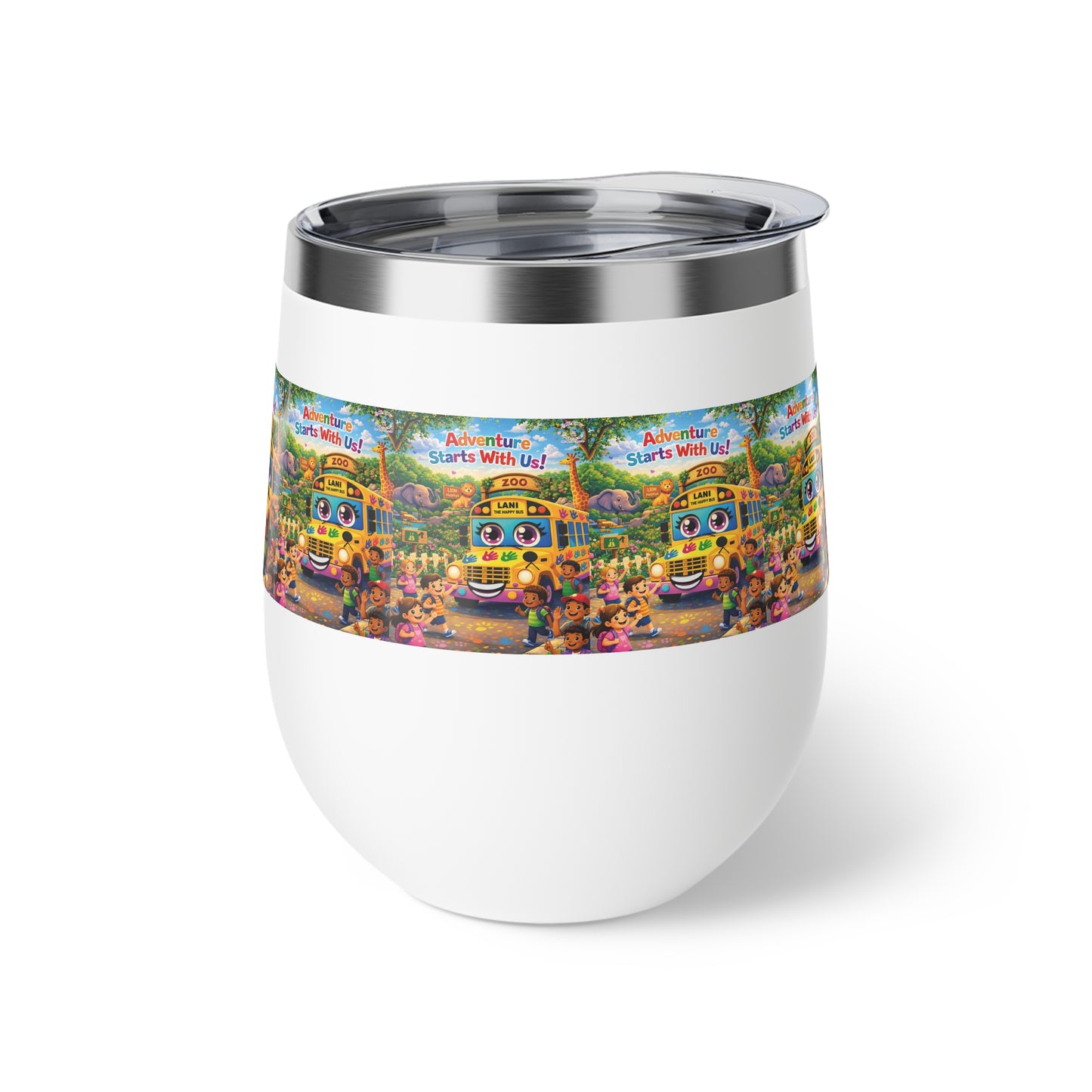 Lani™ 12oz Copper Vacuum Insulated Cup – "Adventure Starts With Us!" Graphic