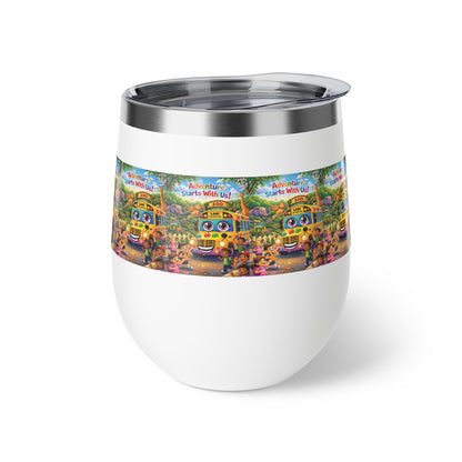 Lani™ 12oz Copper Vacuum Insulated Cup – "Adventure Starts With Us!" Graphic