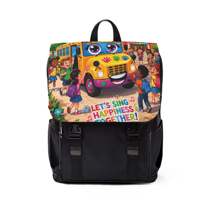 Lani™ Unisex Casual Shoulder Backpack – "Let's Sing Happiness Together!" Graphic