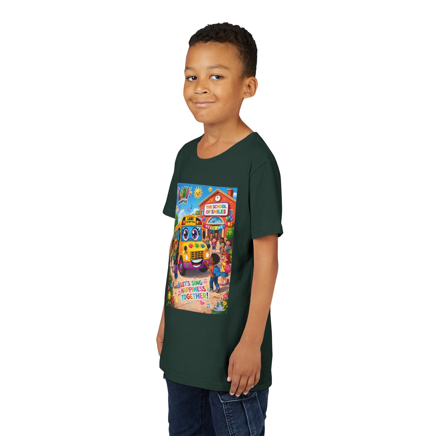Lani™ Youth Short Sleeve Tee – "Let's Sing Happiness Together!" Graphic