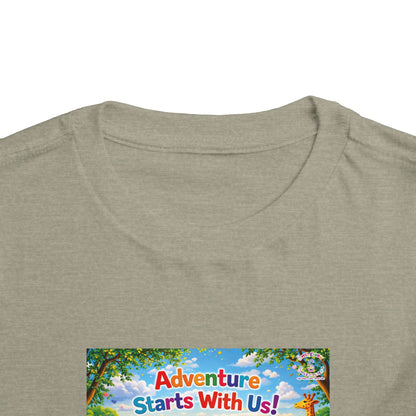 Lani™ Toddler Short Sleeve Tee – "Adventure Starts With Us!" Graphic