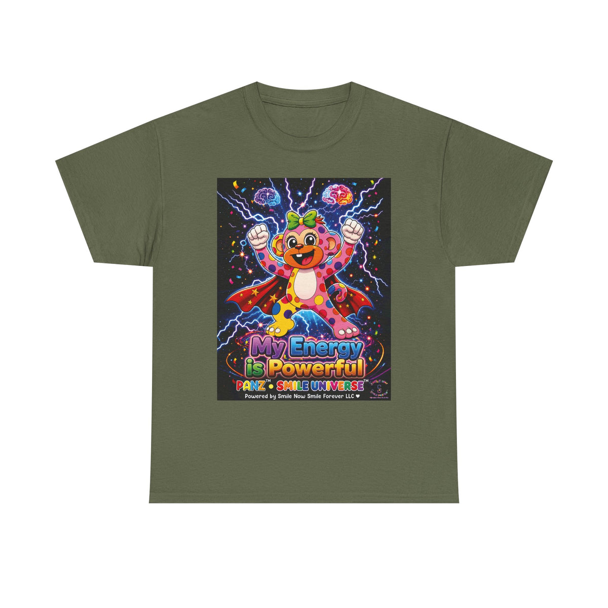Panz™ Unisex Heavy Cotton™ Tee For Adult – "My Energy is Powerful" Graphic Tee | Smile Universe Collection