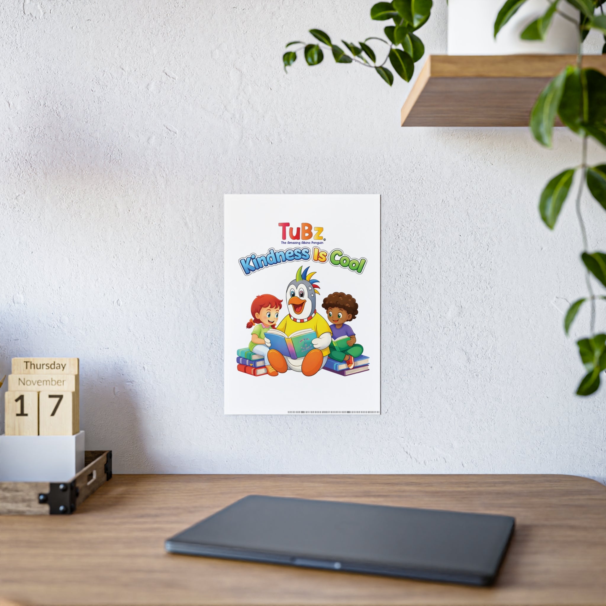 TuBz™ "Kindness Is Cool" Kids Poster - Classroom & Bedroom Wall Art | Smile Universe