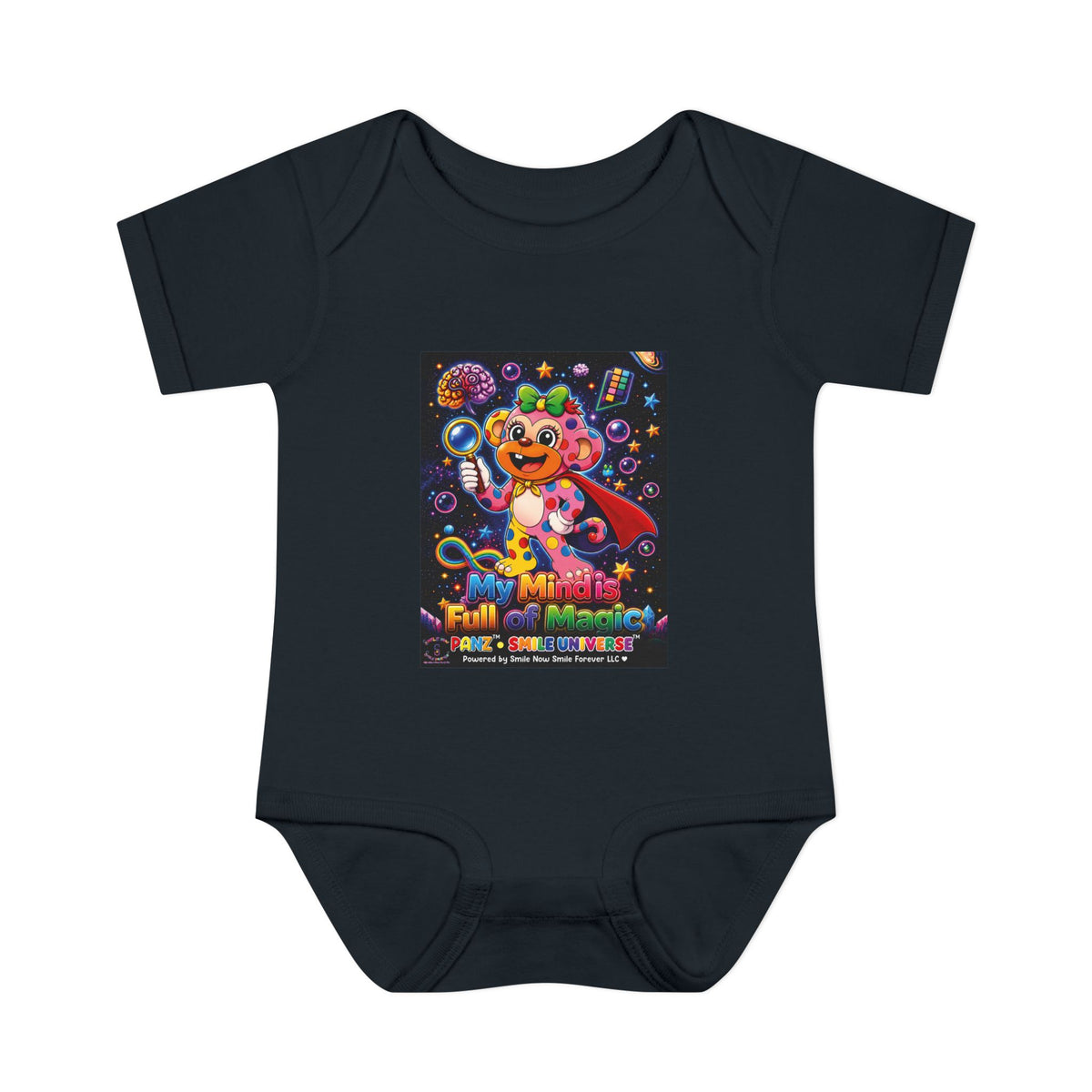 Panz™ Infant Baby Rib Bodysuit – "My Mind is Full of Magic" Graphic | Smile Universe Collection