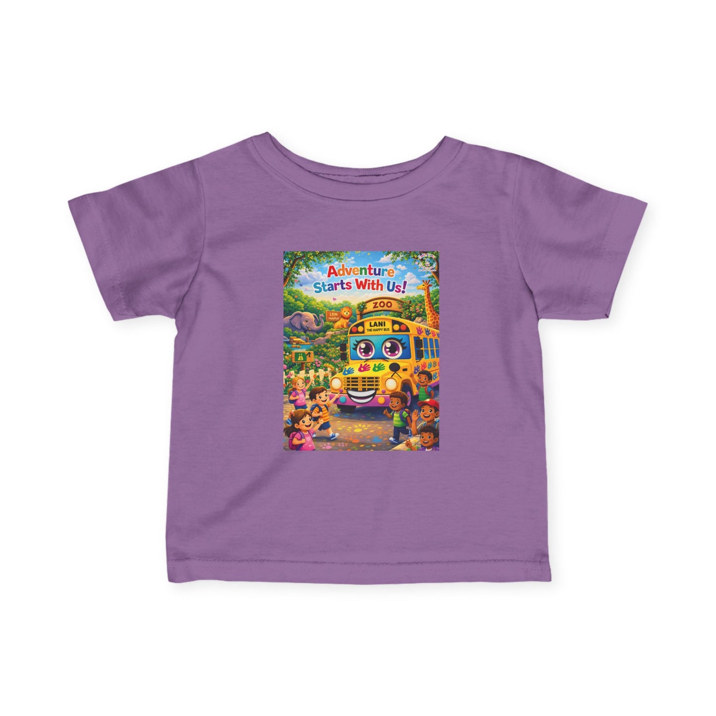 Lani™ Infant Fine Jersey Tee – "Adventure Starts With Us!" Graphic