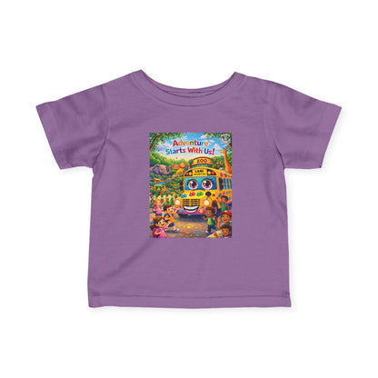 Lani™ Infant Fine Jersey Tee – "Adventure Starts With Us!" Graphic