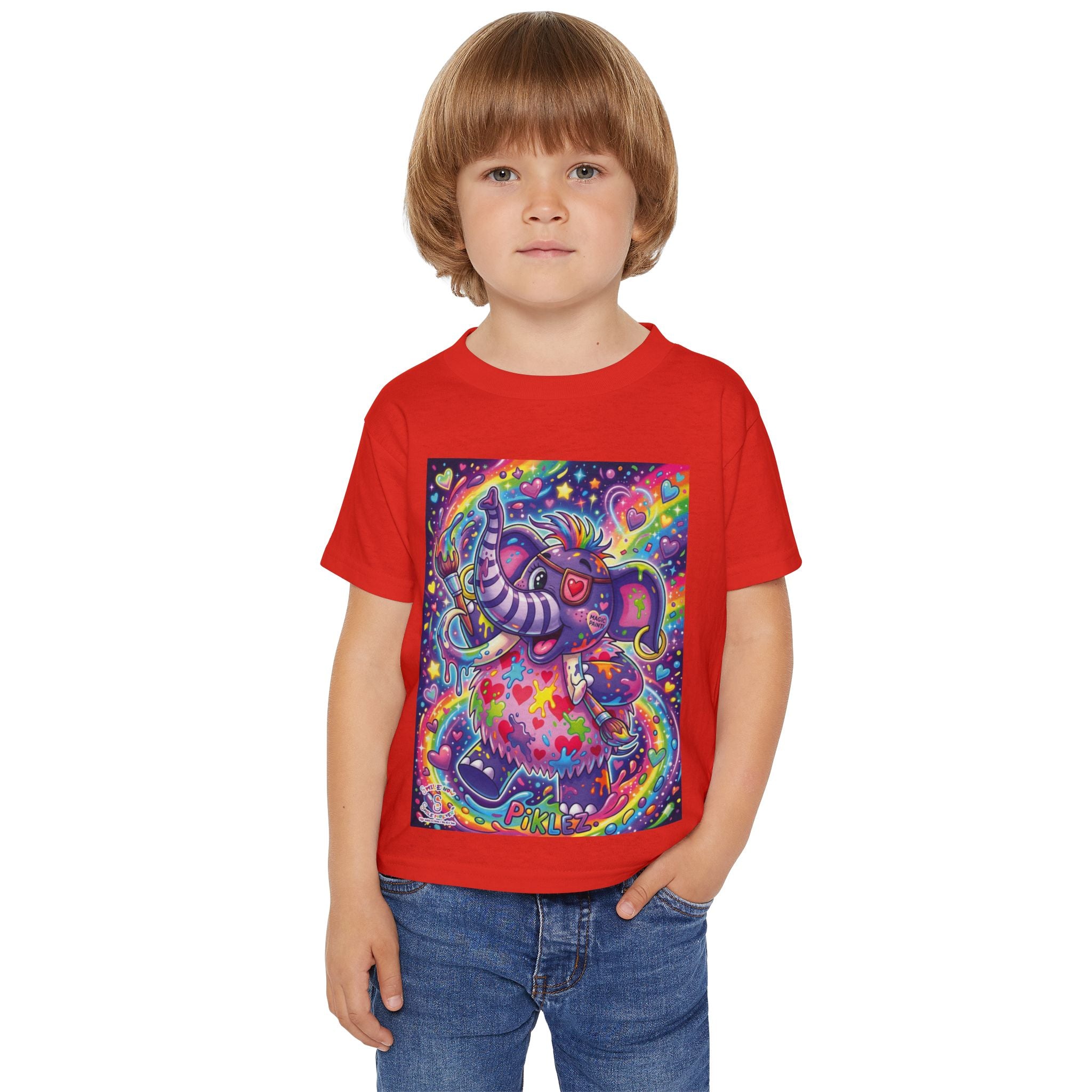 Piklez™ Kids Softstyle Tee – "Magic Paint!" Graphic Shirt | Smile Universe Collection