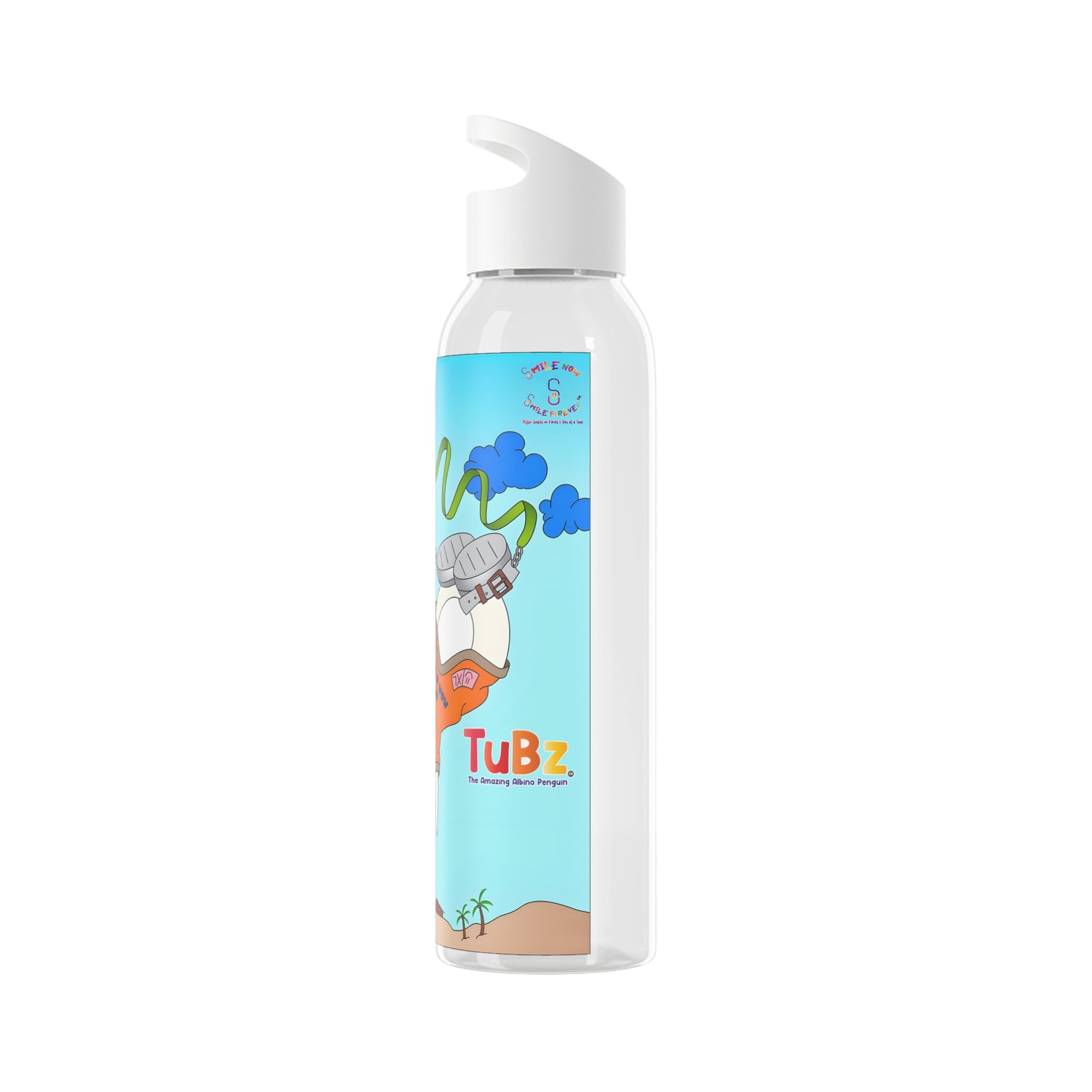 TuBz™ "I Can Do Hard Things" Sky Water Bottle - Lightweight Kids Bottle | TuBz4Kidz