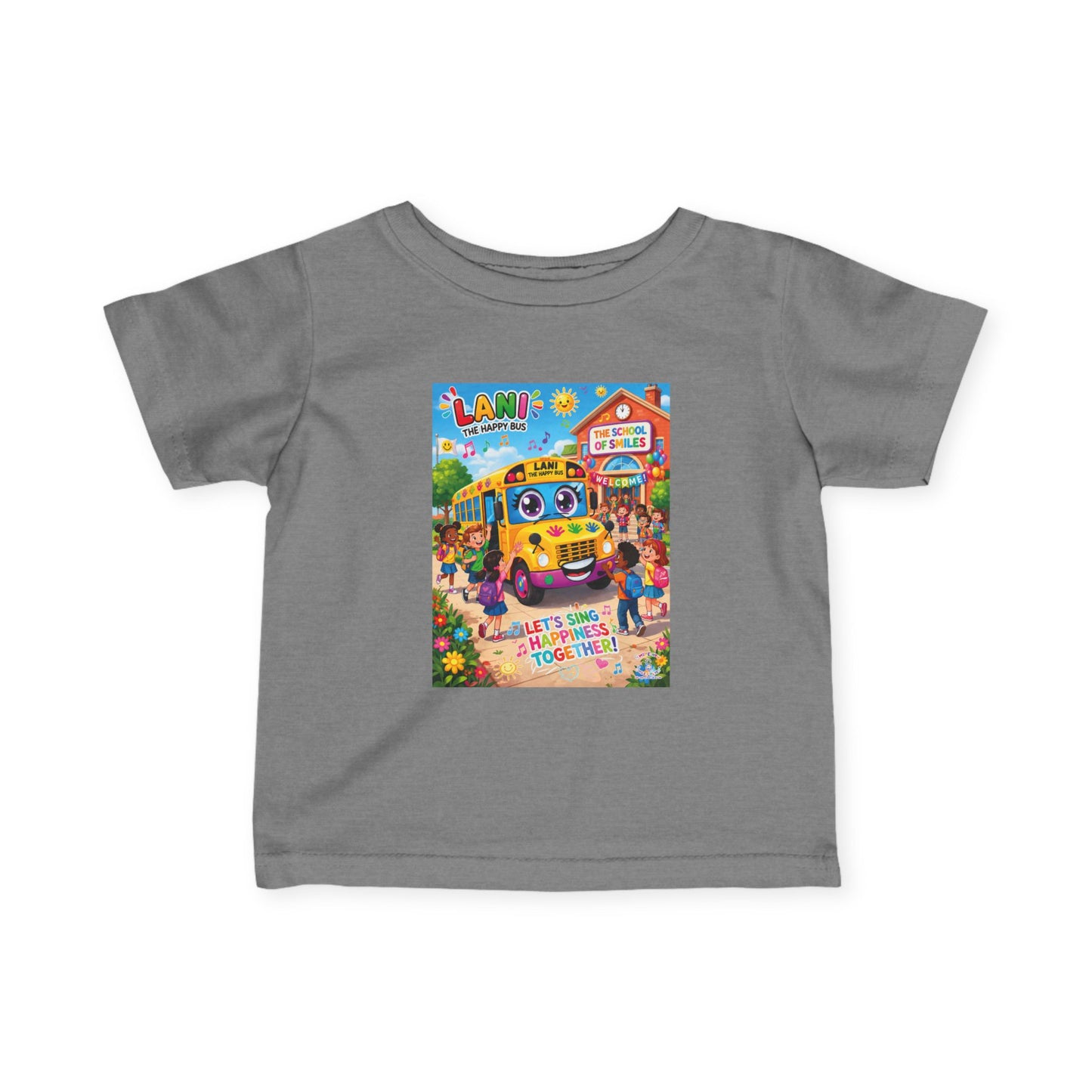 Lani™ Infant Fine Jersey Tee – "Let's Sing Happiness Together!" Graphic