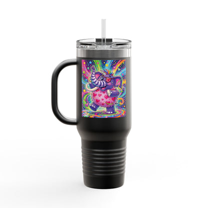 Piklez™ 40oz Insulated Travel Mug – "Born to Celebrate!" Graphic | Smile Universe Collection