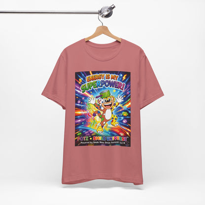 Potz™ Unisex Jersey Short Sleeve Tee – "Energy is My Superpower!" Graphic Tee | Smile Universe Collection