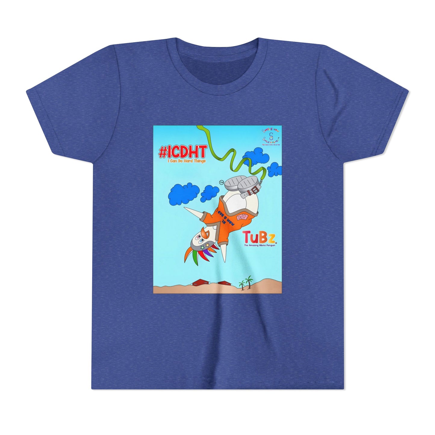 TuBz™ "I Can Do Hard Things" Youth T-Shirt - Motivational Kids Graphic Tee