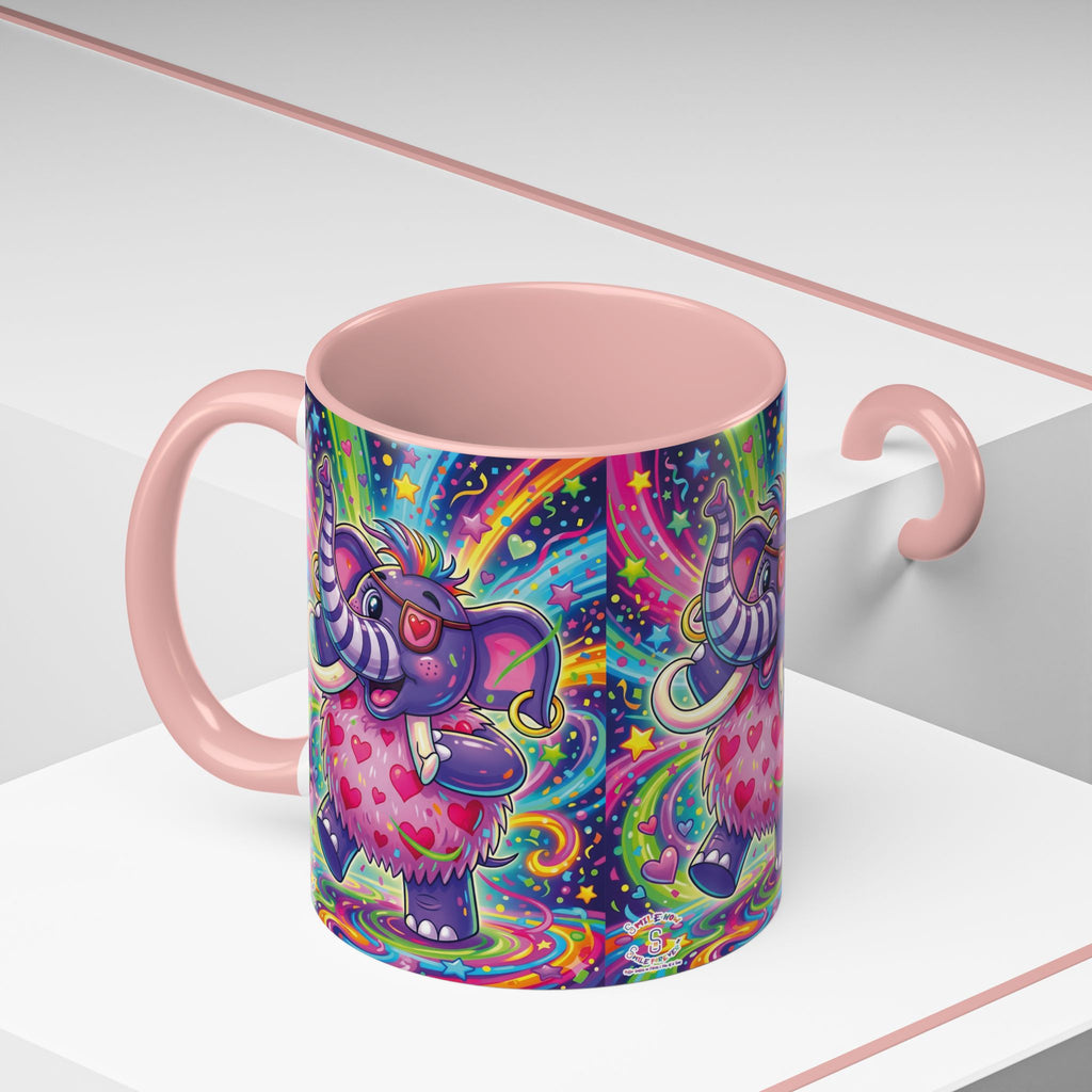 Piklez™ 11oz, 15oz Accent Coffee Mug – "Born to Celebrate!" Graphic | Smile Universe Collection