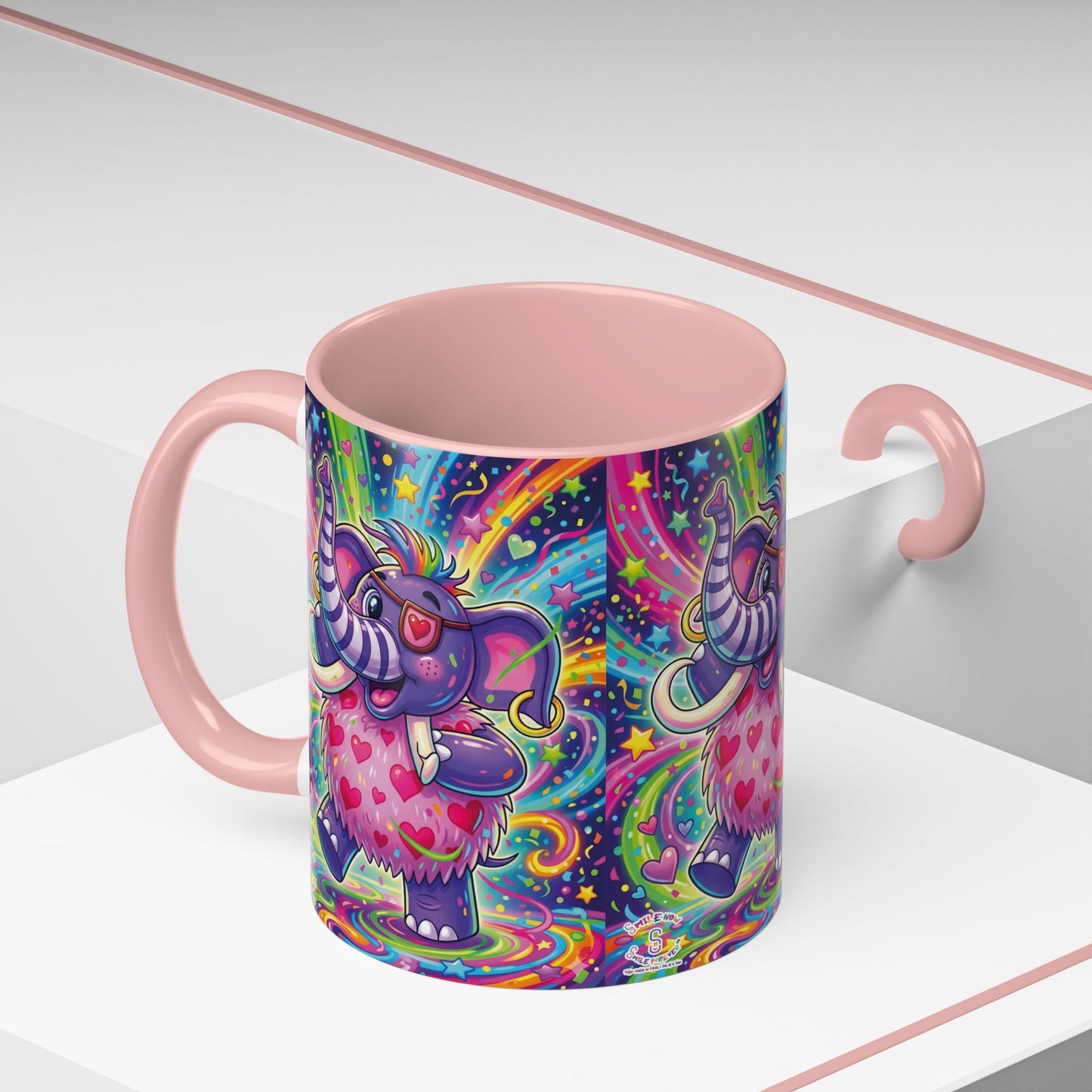 Piklez™ 11oz, 15oz Accent Coffee Mug – "Born to Celebrate!" Graphic | Smile Universe Collection