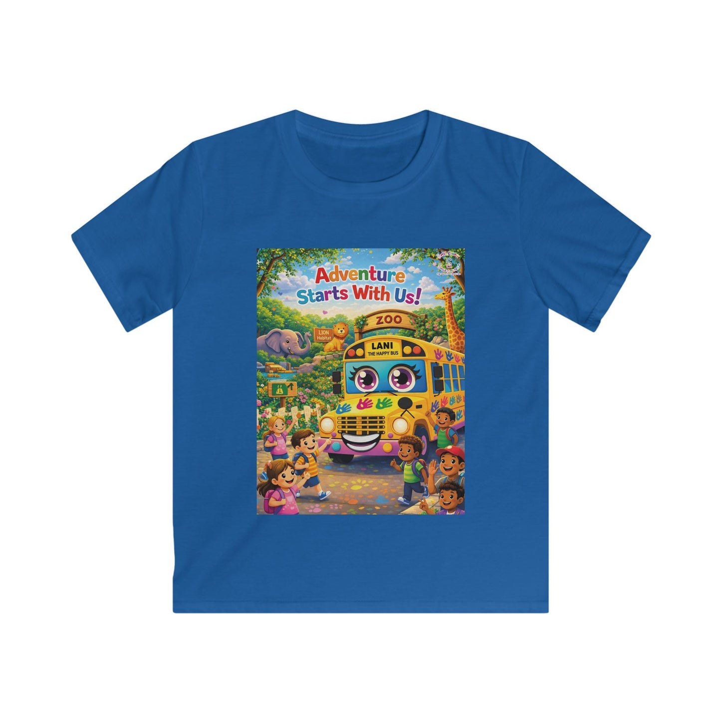 Lani™ Kids Softstyle Tee – "Adventure Starts With Us!" Graphic