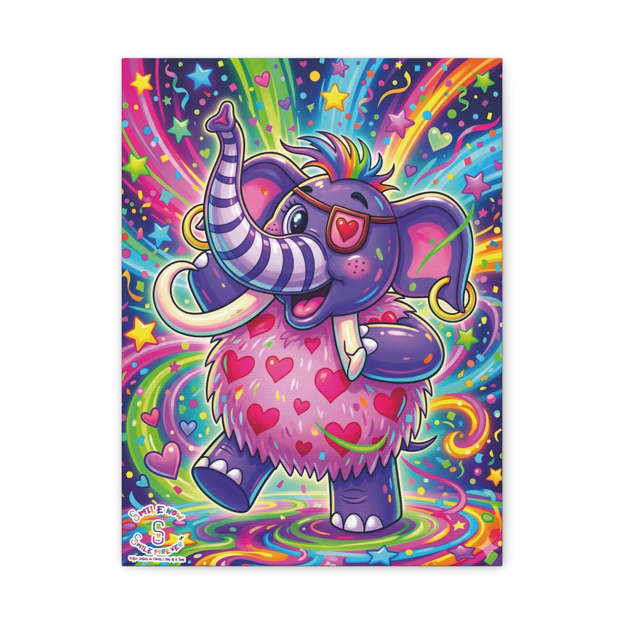 Piklez™ Matte Canvas, Stretched 1.25" – "Born to Celebrate!" Graphic Wall Art | Smile Universe Collection