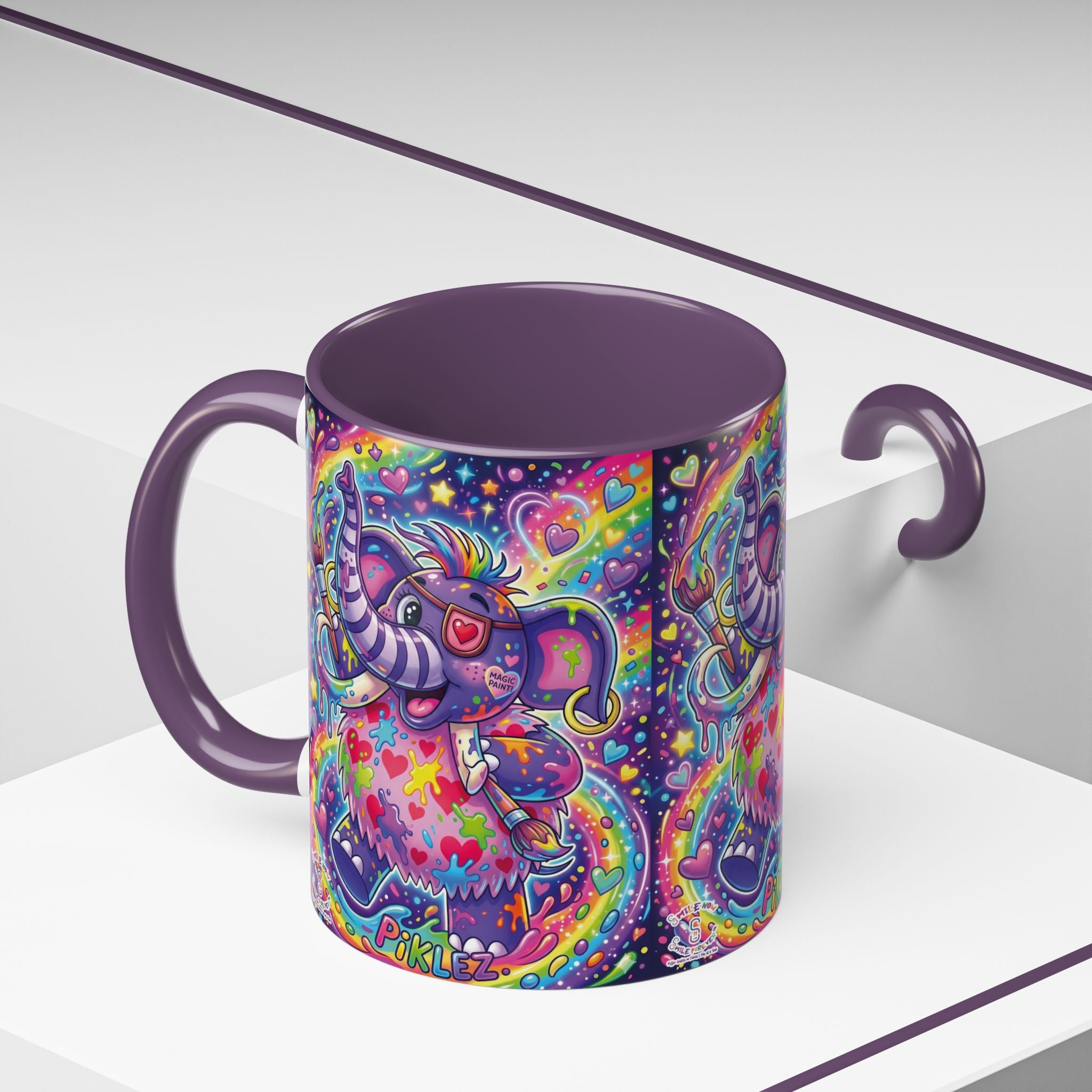 Piklez™ 15oz Ceramic Mug – "Magic Paint!" Graphic | Smile Universe Collection