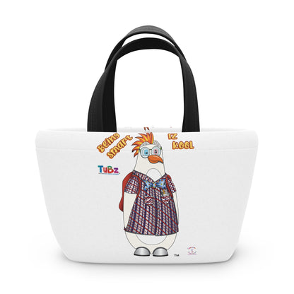 TuBz™ "Being Smart Iz Kool" Canvas Lunch Bag - Kids School Tote