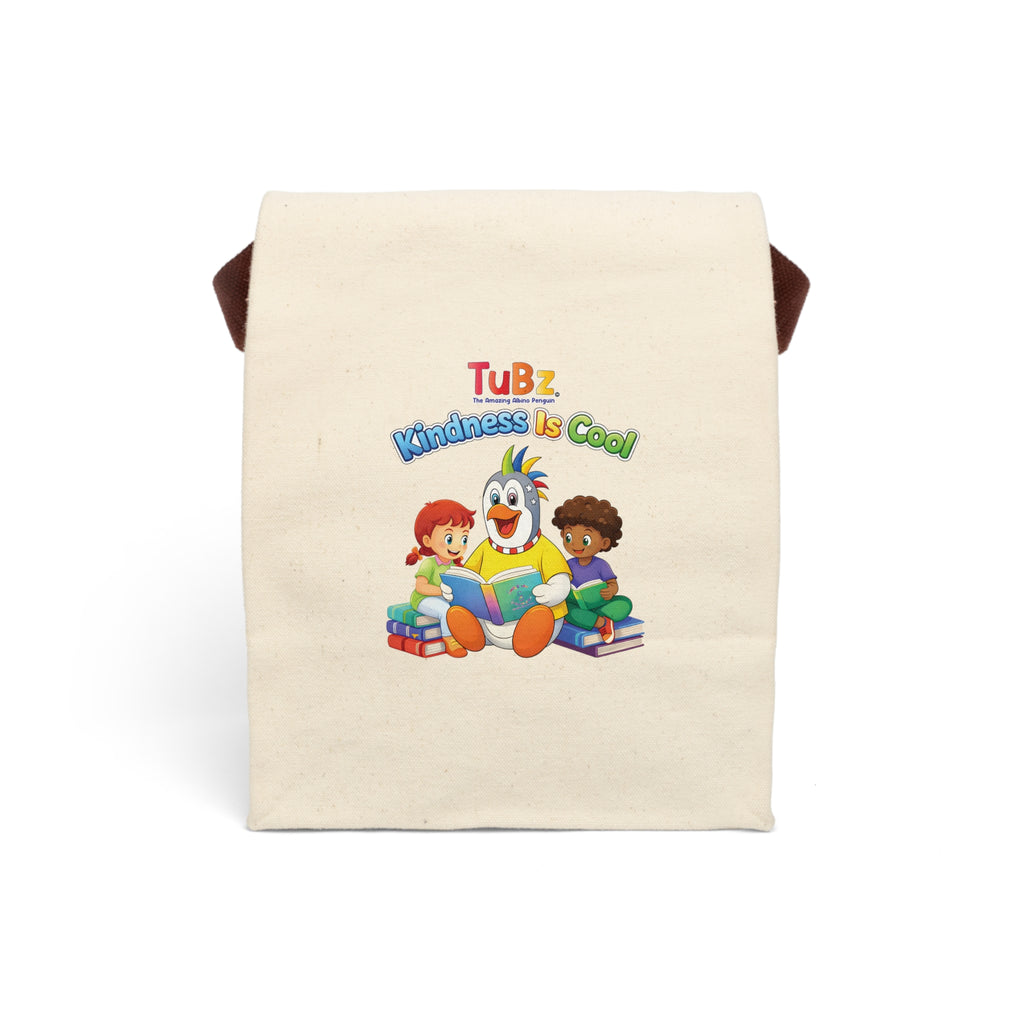 TuBz™ "Kindness Is Cool" Kids Lunch Bag - Canvas School Lunch Tote | Smile Universe