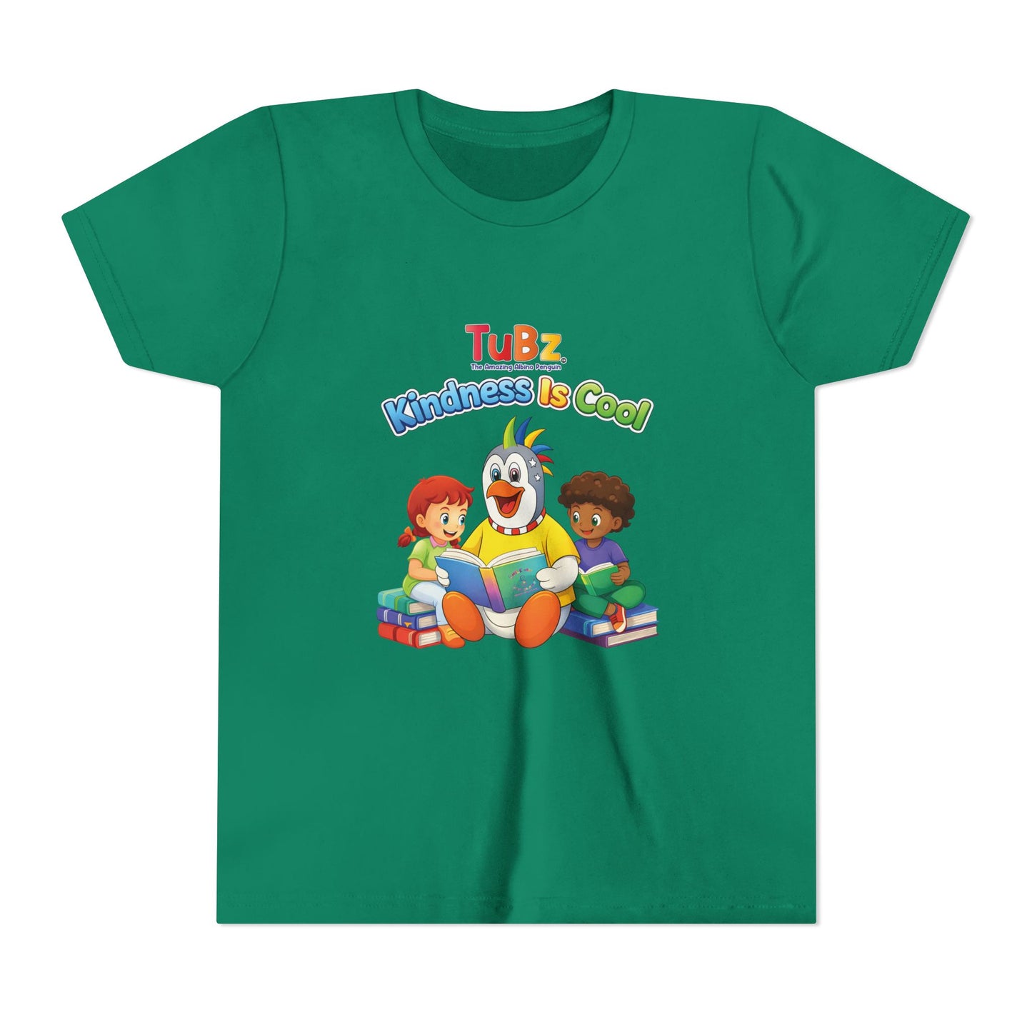 TuBz™ "Kindness Is Cool" Kids T-Shirt - Positive Message Graphic Tee | Smile Universe TuBz4Kidz