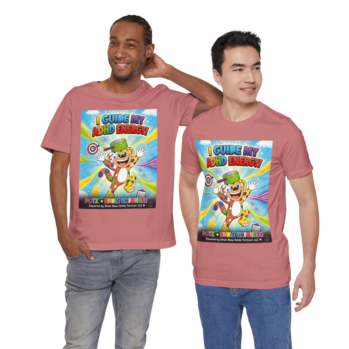 Potz™ Unisex Jersey Short Sleeve Tee – "I Guide My ADHD Energy!" Graphic Tee | Smile Universe Collection