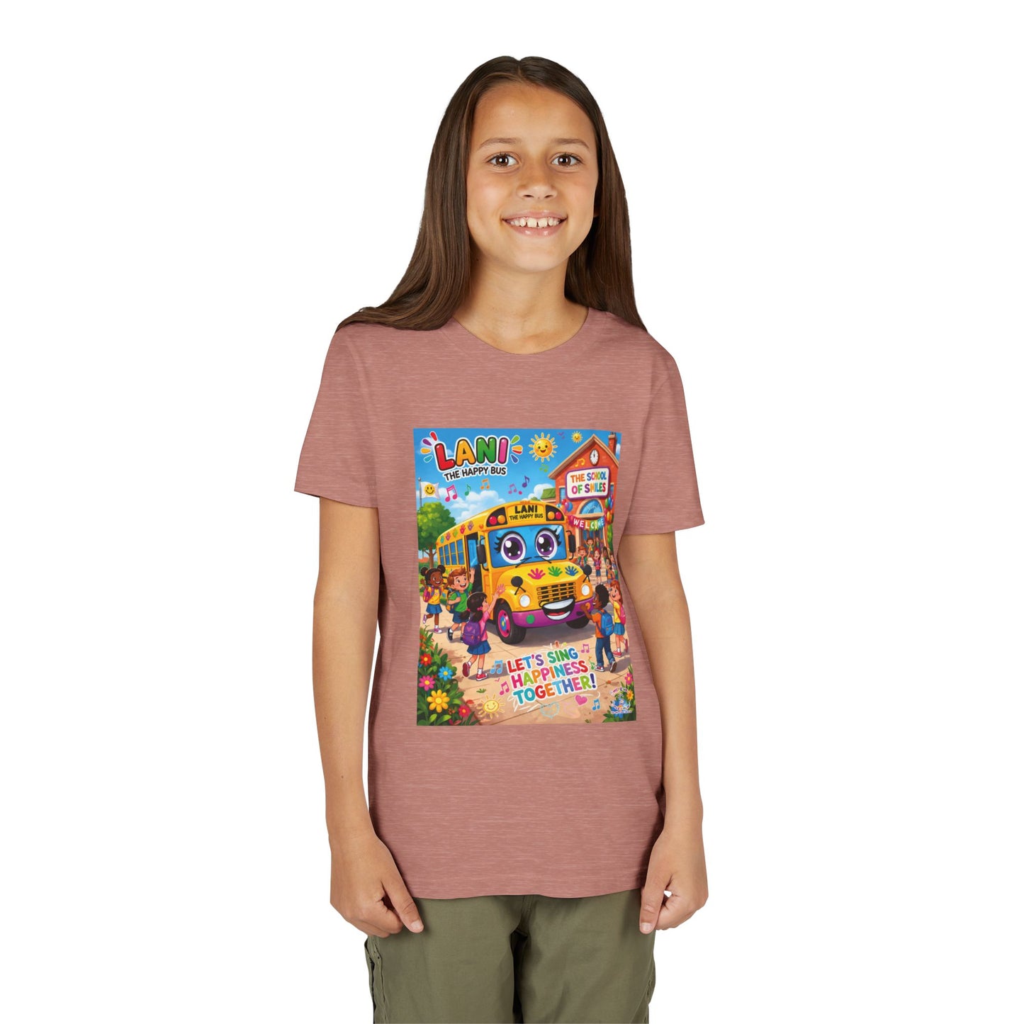 Lani™ Youth Short Sleeve Tee – "Let's Sing Happiness Together!" Graphic