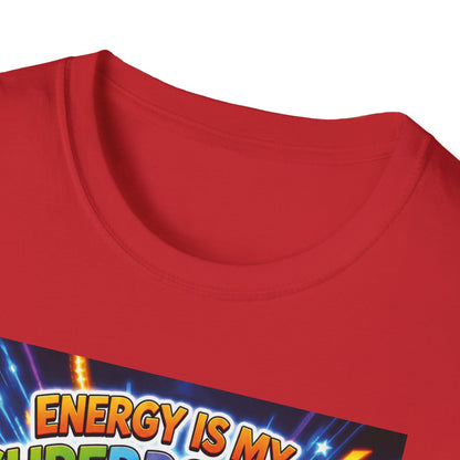 Potz™ Unisex Softstyle T-Shirt – "Energy is My Superpower!" Graphic Tee | Smile Universe Collection