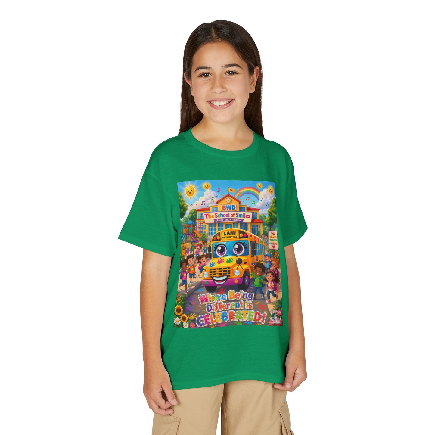 Lani™ Youth DryBlend® T-Shirt – "Where Being Different is CELEBRATED!" Graphic Shirt