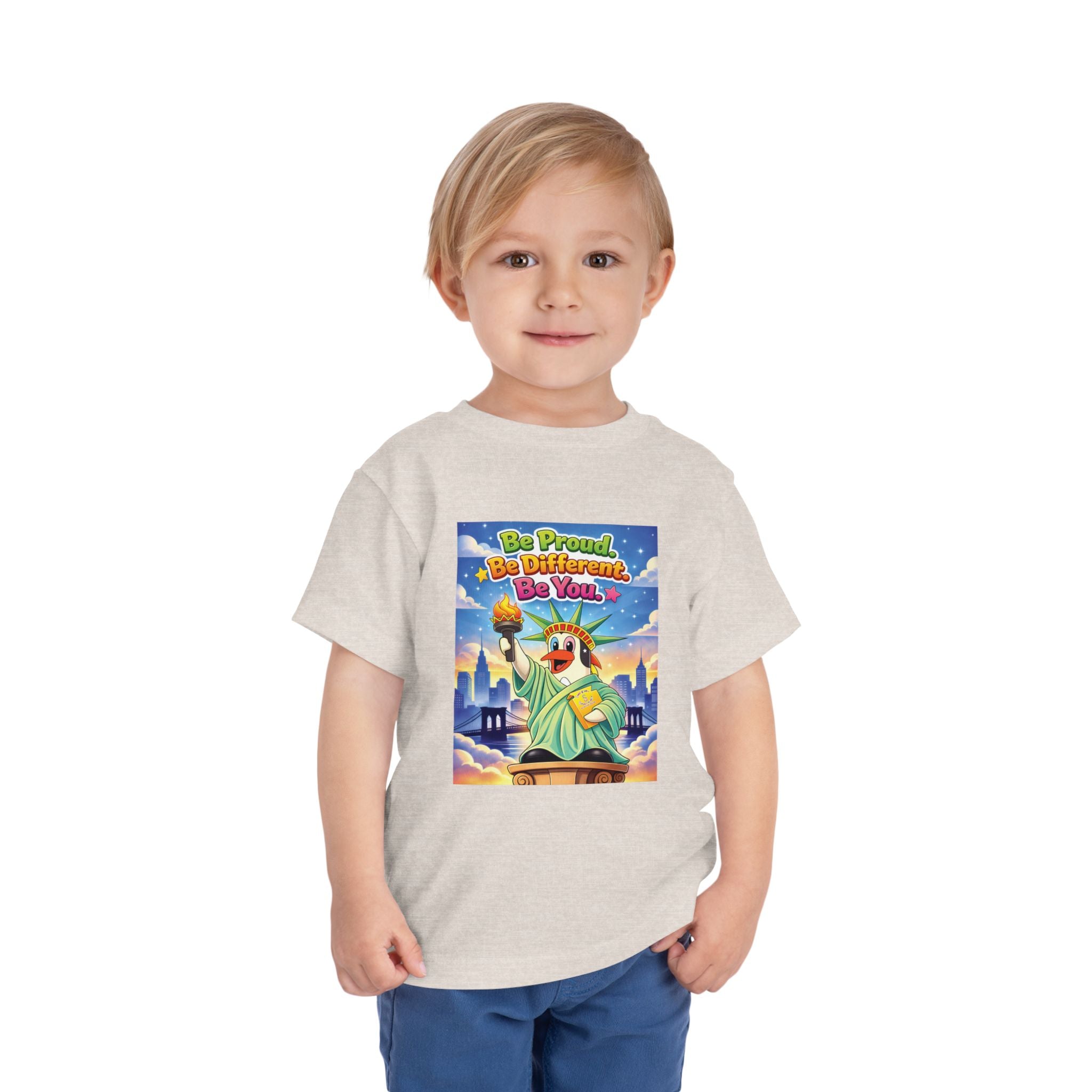TuBz™ "Be Proud. Be Different. Be You." Toddler T- Shirt - Inspirational Kids Tee