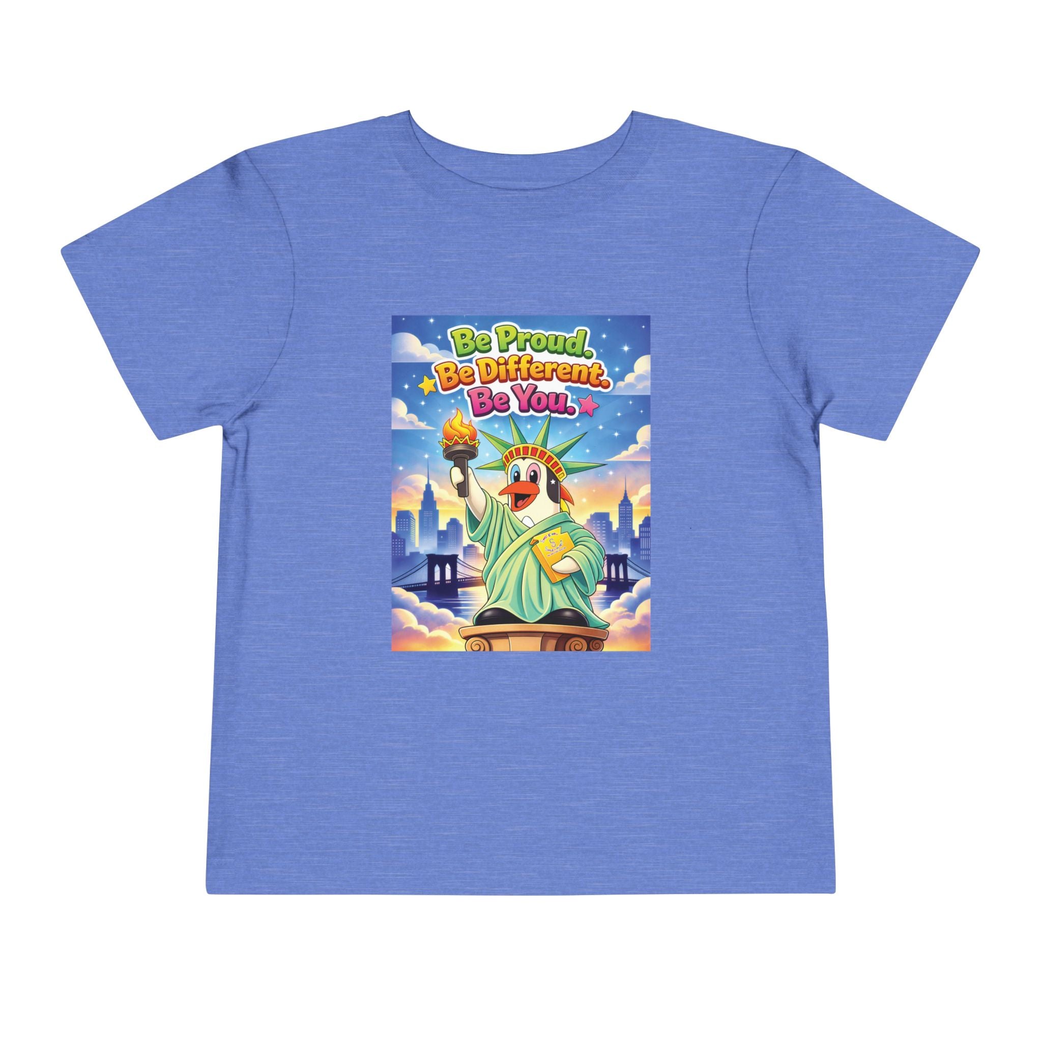 TuBz™ "Be Proud. Be Different. Be You." Toddler T- Shirt - Inspirational Kids Tee