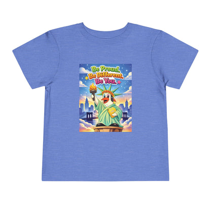 TuBz™ "Be Proud. Be Different. Be You." Toddler T- Shirt - Inspirational Kids Tee