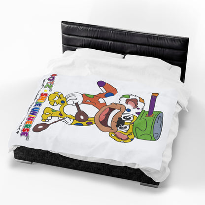 Potz™ Velveteen Plush Blanket – Playful Graphic Throw | Smile Universe Collection