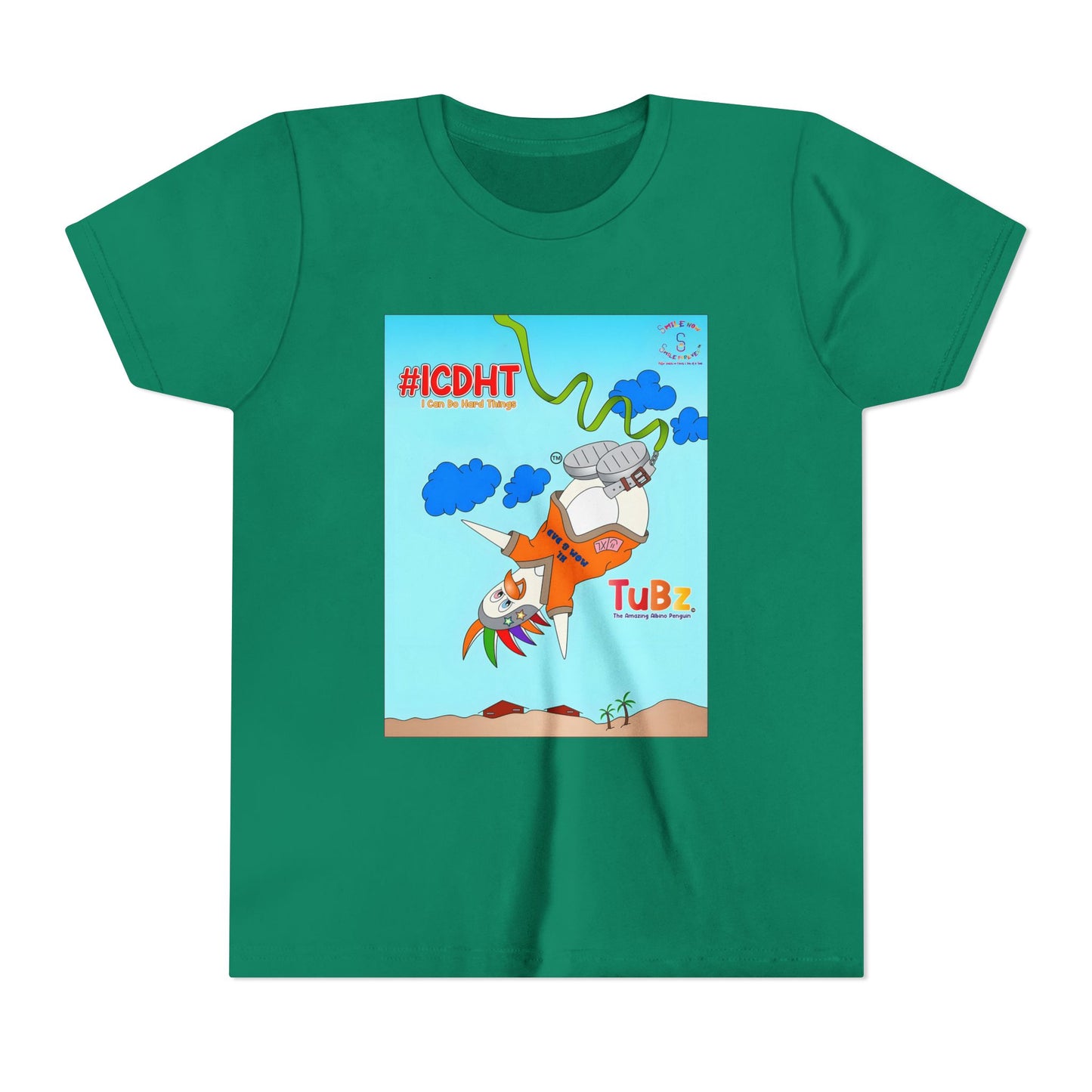 TuBz™ "I Can Do Hard Things" Youth T-Shirt | Youth Short Sleeve Tee - Motivational Kids Graphic Tee