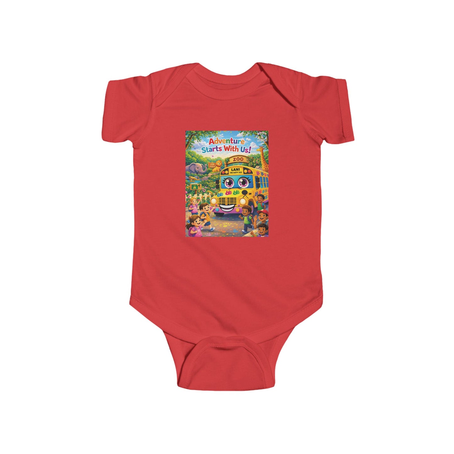Lani™ Infant Fine Jersey Bodysuit – "Adventure Starts With Us!" Graphic