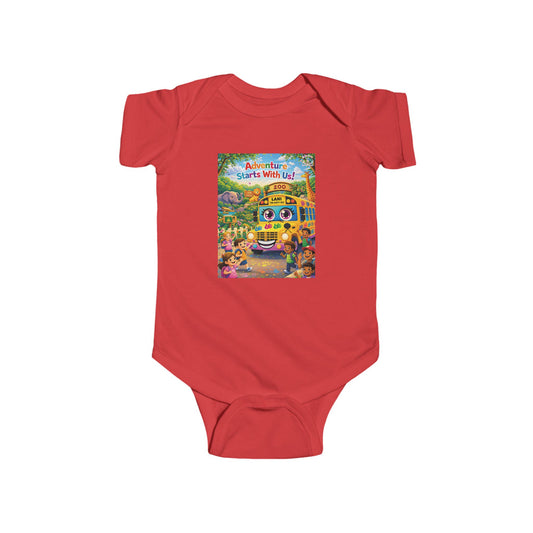 Lani™ Infant Fine Jersey Bodysuit – "Adventure Starts With Us!" Graphic