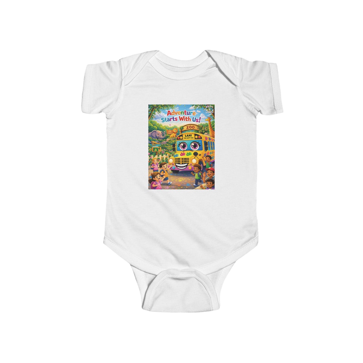Lani™ Infant Fine Jersey Bodysuit – "Adventure Starts With Us!" Graphic