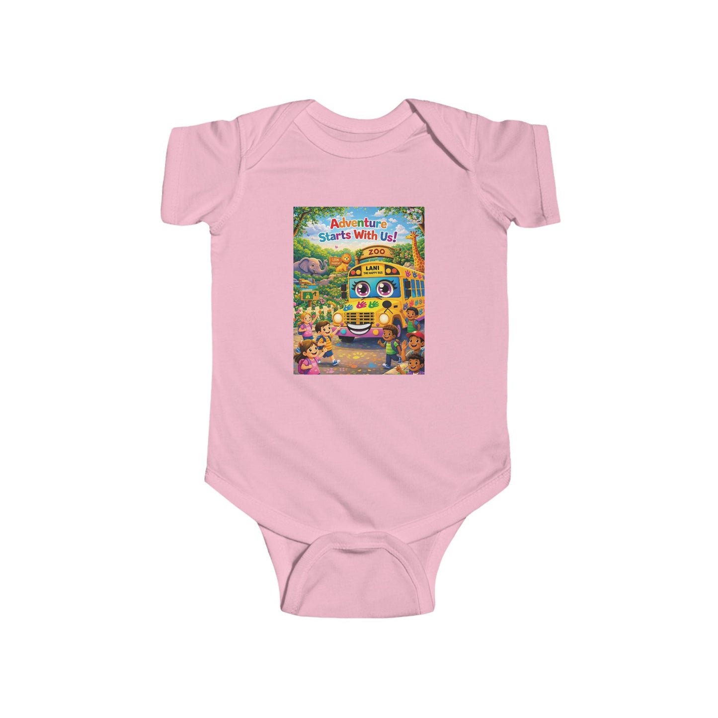 Lani™ Infant Fine Jersey Bodysuit – "Adventure Starts With Us!" Graphic