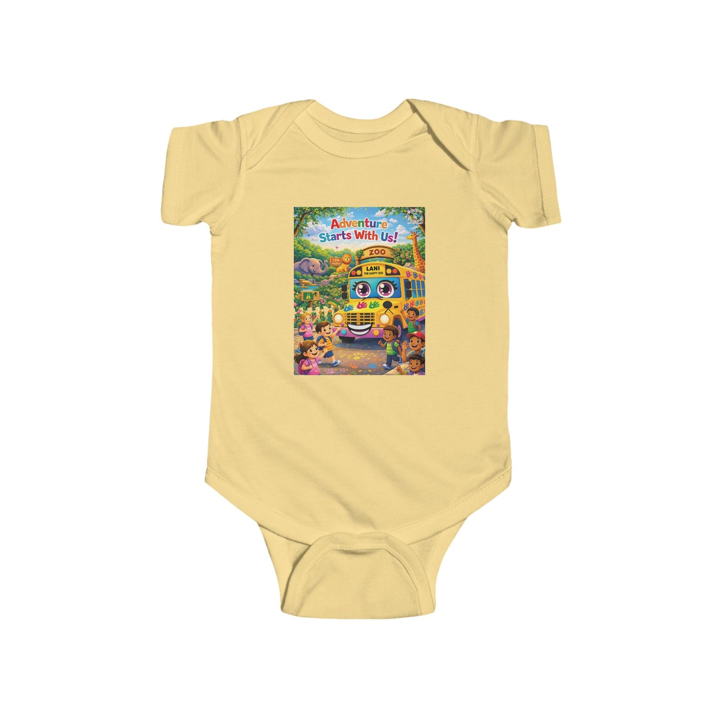 Lani™ Infant Fine Jersey Bodysuit – "Adventure Starts With Us!" Graphic